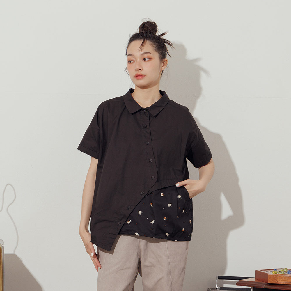 【MOSS CLUB】不對襯雙邊下襬雙色剪接-女長袖襯衫 不對稱 藍 咖(二色/版型適中) 歷史價格詳細信息