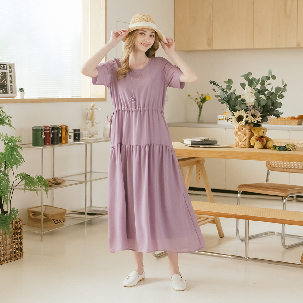 短袖抽繩收腰工裝休閑連衣裙女2024夏季新款時尚小個子顯瘦a字裙 歷史價格詳細信息