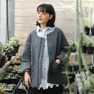 【MOSS CLUB】毛呢拼接壓棉襯衫型-女長袖外套 拼接 咖 黃(二色/魅力商品/版型適中) 歷史價格詳細信息