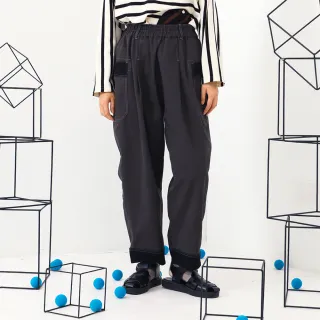 【MOSS CLUB】斜邊刷色剪破牛仔長寬褲(藍 黑/魅力商品) 歷史價格詳細信息