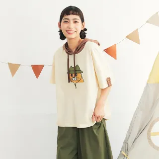 【Dailo】阿熊冰淇淋條紋-女短袖上衣 印花 白 粉(二色/版型適中) 歷史價格詳細信息