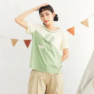 【Dailo】出口貓咪口袋印花-女短袖上衣 印花 白 咖 紫(三色/版型適中) 歷史價格詳細信息