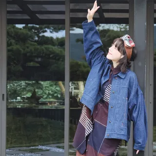 【MOSS CLUB】撞色翻領開襟前後兩穿長袖襯衫 黑 灰 歷史價格詳細信息