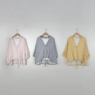 【MOSS CLUB】V字領口條紋異材質布料假兩件七分袖上衣 藍 白 歷史價格詳細信息
