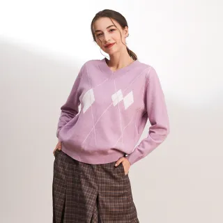 【MASTINA】氣質格紋方領後綁帶-女長袖針織衫 格紋 藍 駝 灰(三色/魅力商品/版型適中) 歷史價格詳細信息