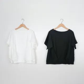 【MOSS CLUB】異材質剪接半開襟襯衫領長袖上衣(黑 白 卡/魅力商品) 歷史價格詳細信息
