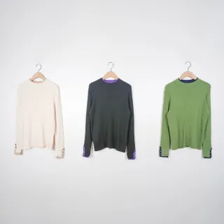 【MASTINA】袖口打結圓領休閒-女五分袖上衣 圓領 藍 桔(二色/魅力商品/版型適中) 歷史價格詳細信息