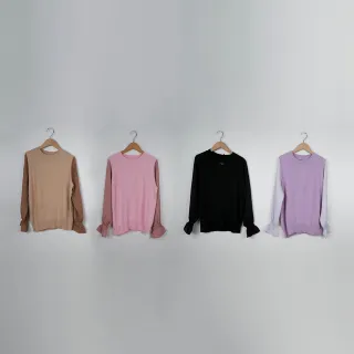 【MASTINA】配色條紋圍巾式無袖針織背心 黑 桔 (魅力商品) 歷史價格詳細信息