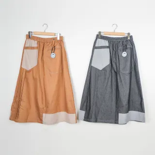 【MOSS CLUB】仿牛仔休閒開衩直筒裙(黑 灰) 歷史價格詳細信息