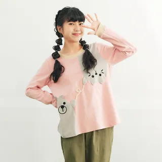 【Dailo】萌熊造型彈性直筒-女長褲 直筒 藍 綠 咖(三色/版型適中) 歷史價格詳細信息