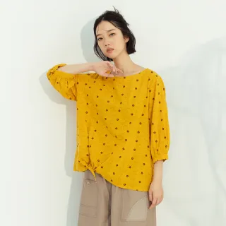 【MOSS CLUB】花草印花氣質肩抽皺短版-女短袖上衣 印花 藍 咖(二色/版型適中/限量特降) 歷史價格詳細信息