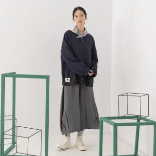 【MOSS CLUB】寬鬆緊腰頭及膝裙(黑) 歷史價格詳細信息