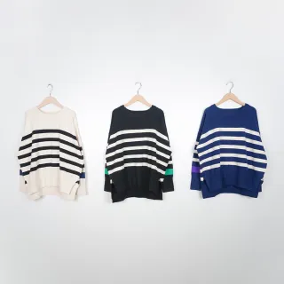 【MASTINA】圓領撞色點點-女長袖針織衫 點點 藍 黑 紅 灰(四色/版型適中) 歷史價格詳細信息