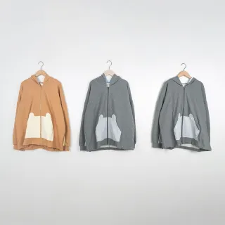 【Dailo】熊耳口袋扎染連帽-女長袖上衣 連帽 藍 粉 黃(三色/魅力商品/版型適中) 歷史價格詳細信息