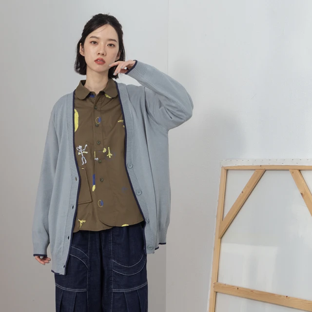 【MOSS CLUB】配色線釘釦無鬆緊腰頭直筒-女長褲 直筒 黑 米(二色/版型適中) 歷史價格詳細信息