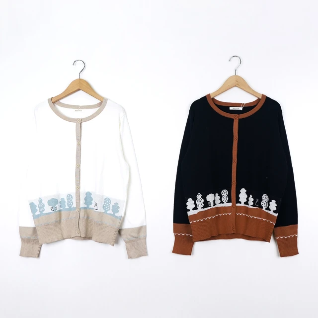 【MOSS CLUB】小森林躲貓貓緹花短袖針織上衣(藍 白 杏/魅力商品) 歷史價格詳細信息