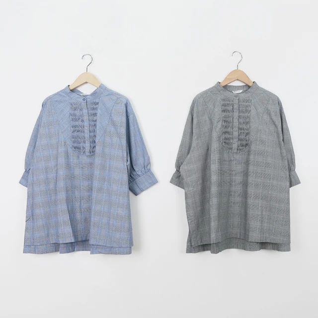 小立領七分袖襯衫七分袖 百搭 舒適 韓國 襯衫 外套 休閒 秋裝 春裝 上衣-MINTS名仕男裝 歷史價格詳細信息