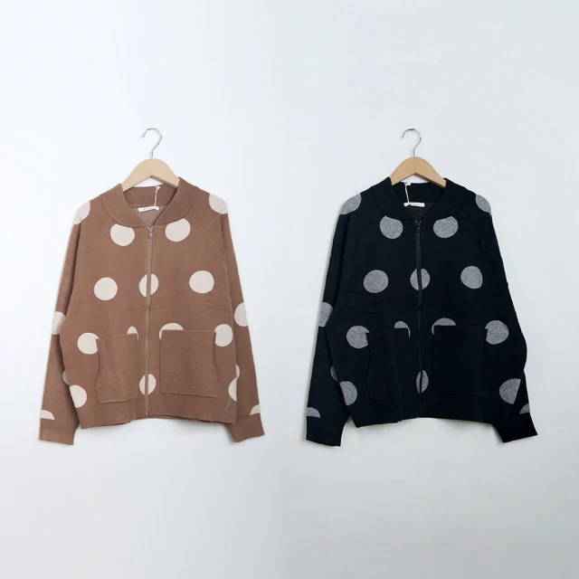 【MOSS CLUB】點點撞色-女長袖針織衫 撞色 藍 綠 黃(三色/魅力商品/版型適中) 歷史價格詳細信息