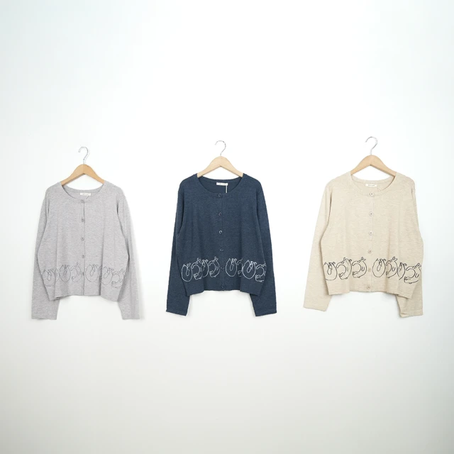 【MOSS CLUB】MOSS兔撞色口袋長袖針織外套(藍 綠 灰/魅力商品) 歷史價格詳細信息