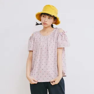 【Dailo】合身設計點點女短袖-女短袖針織衫(二色/版型適中) 歷史價格詳細信息