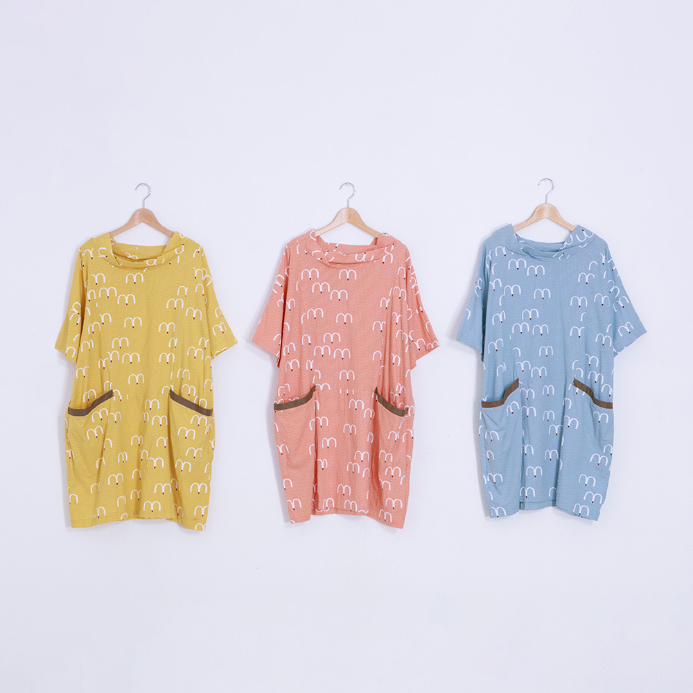 【MOSS CLUB】三角形印花後綁結-女七分袖上衣 綁結 藍 白 紫(三色/魅力商品/版型適中) 歷史價格詳細信息