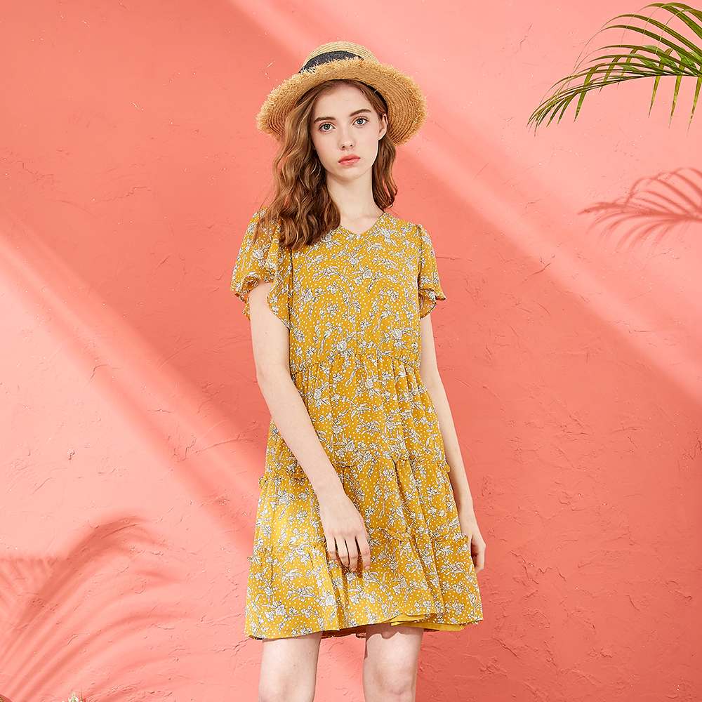 CUMAR 女裝 假二件下襬回拋前短後長七分袖上衣 歷史價格詳細信息