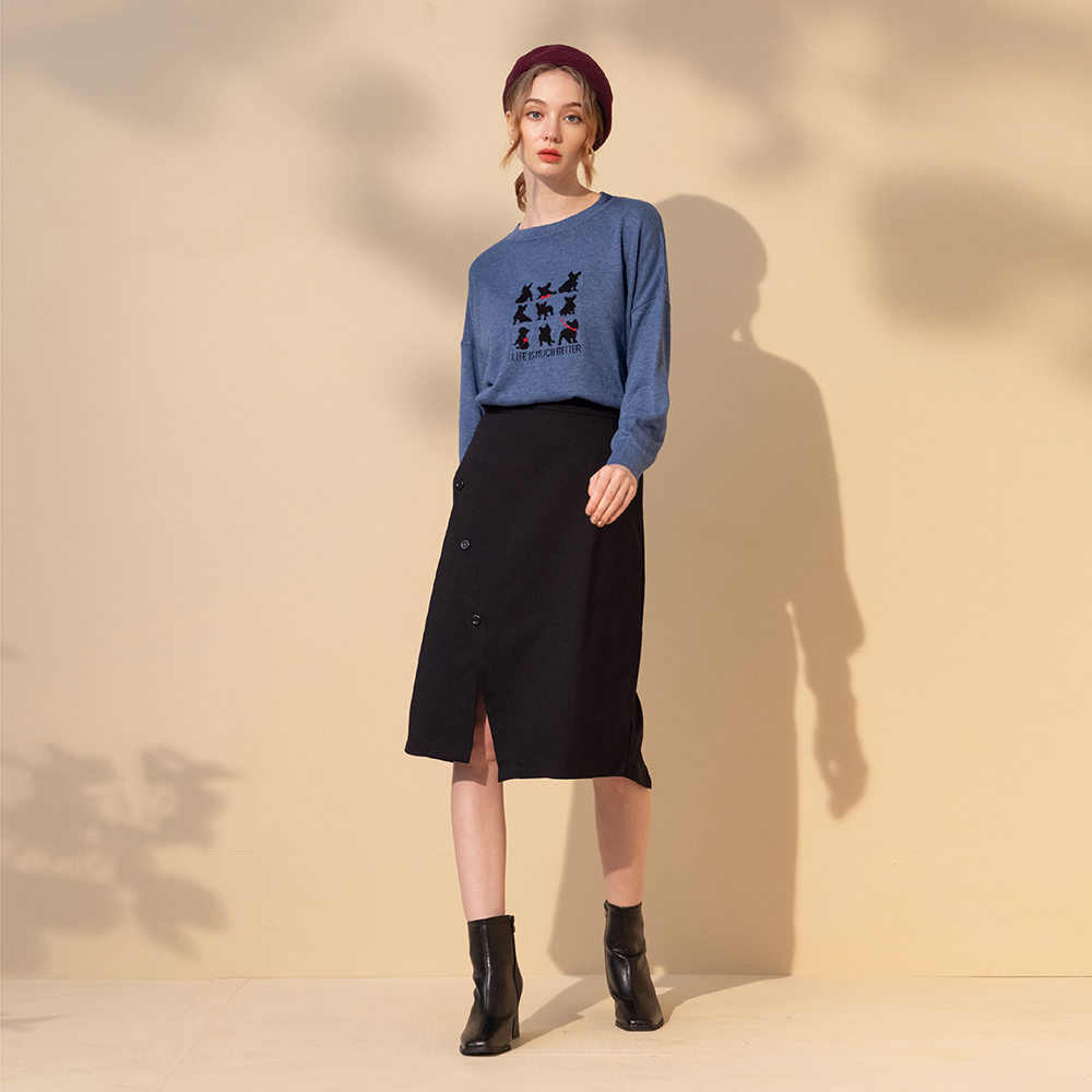 前開衩包臀短裙【蝦皮限定】｜01883160005｜50% Fifty Percent 官方旗艦店 歷史價格詳細信息
