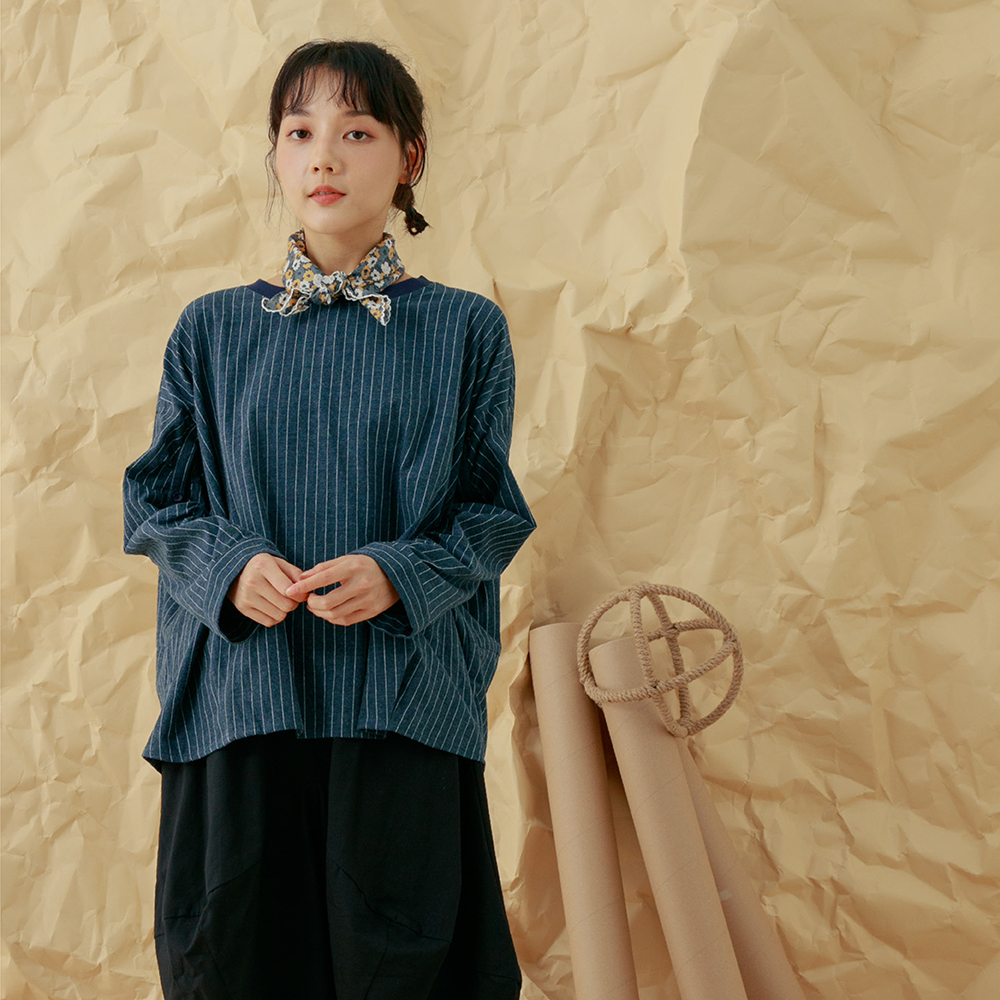 【MOSS CLUB】條紋異材布料剪接-女長袖襯衫 拼接 黑 白 綠(三色/版型適中) 歷史價格詳細信息