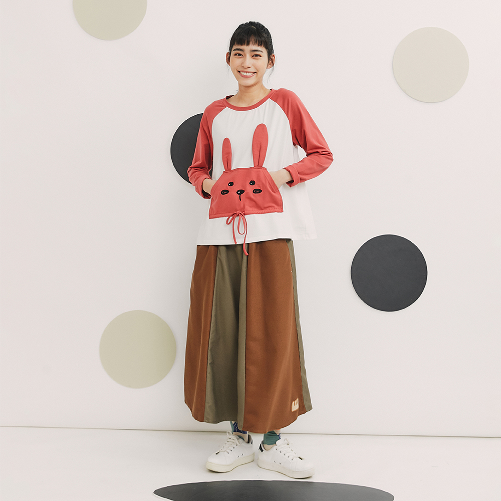 【Dailo】色塊拼接棉T-女短袖上衣 拼接 藍(藍色/版型合身) 歷史價格詳細信息