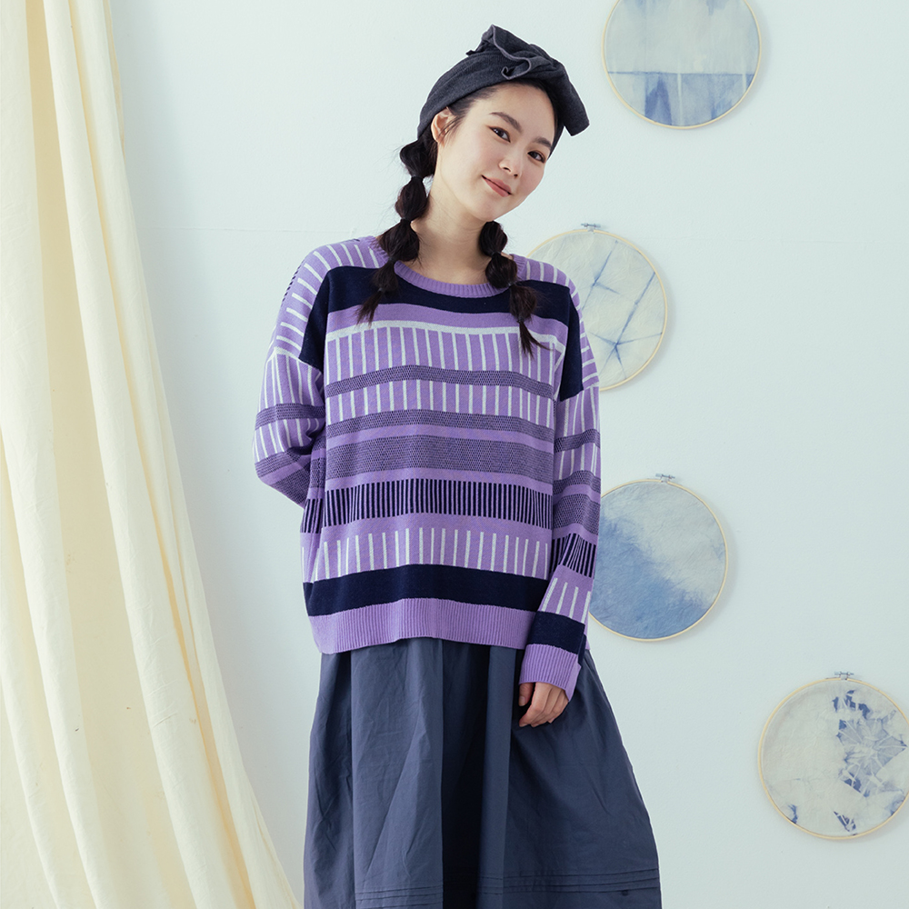 【MOSS CLUB】幾何三角印花-女長袖襯衫 印花 藍 紫(二色/魅力商品/版型適中) 歷史價格詳細信息