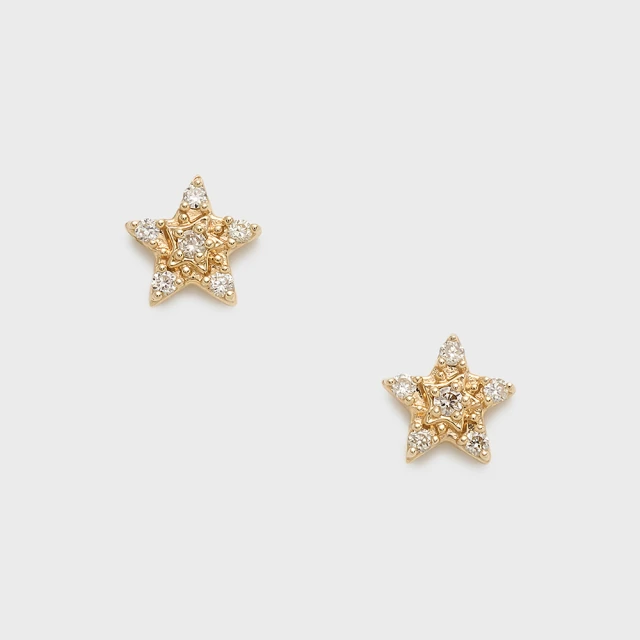 10K 星星耳環 半寶石耳環 鑽石耳環 鎖珠耳環 K金耳環 白K金 玫瑰金 黃K金 歷史價格詳細信息