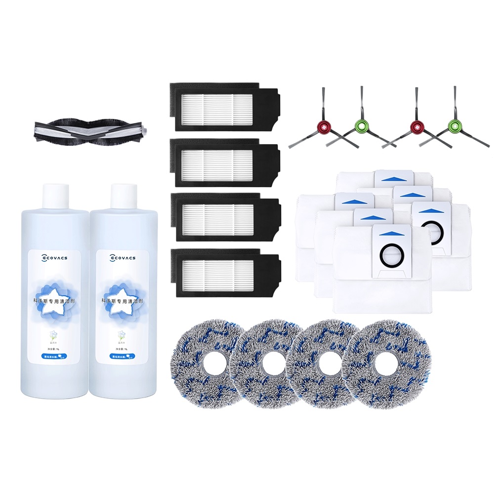 【ECOVACS 科沃斯】X1 OMNI／T10 OMNI年度耗材禮盒(集塵袋+清潔液+水洗圓拖布+邊刷+滾刷+濾芯) 歷史價格詳細信息