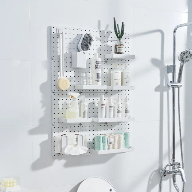 【FL 生活+】無痕壁掛洞洞板專用-透明托盤層架/側邊壁掛滑軌/餐碗.餐盤.餐具瀝水架(A301/A-309~A-312) 歷史價格詳細信息