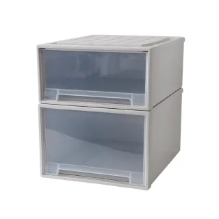 【FL 生活+】超值2入組-26公升-日式收納箱-可疊加單格款(卡扣上蓋/收納盒/YG_136*2) 歷史價格詳細信息