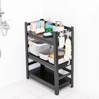 【FL生活+】快裝式岩熔碳鋼三層耐重置物架-40*70*80(FL-261) 歷史價格詳細信息