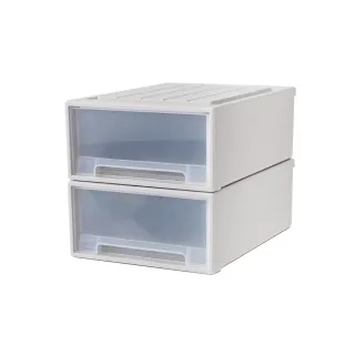 【FL 生活+】超值2入組-26公升-日式收納箱-可疊加單格款(卡扣上蓋/收納盒/YG_136*2) 歷史價格詳細信息