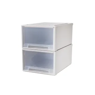 【FL 生活+】超值2入組-26公升-日式收納箱-可疊加單格款(卡扣上蓋/收納盒/YG_136*2) 歷史價格詳細信息