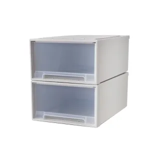 【FL 生活+】超值2入組-26公升-日式收納箱-可疊加單格款(卡扣上蓋/收納盒/YG_136*2) 歷史價格詳細信息