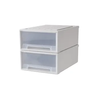 【FL 生活+】超值2入組-26公升-日式收納箱-可疊加單格款(卡扣上蓋/收納盒/YG_136*2) 歷史價格詳細信息