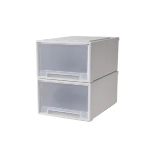 【FL 生活+】超值2入組-26公升-日式收納箱-可疊加單格款(卡扣上蓋/收納盒/YG_136*2) 歷史價格詳細信息