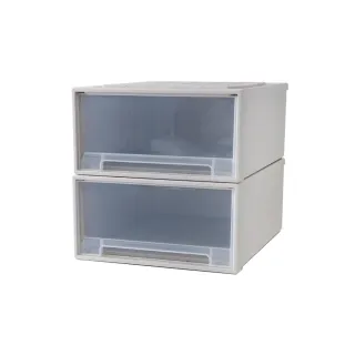 【FL 生活+】超值2入組-26公升-日式收納箱-可疊加單格款(卡扣上蓋/收納盒/YG_136*2) 歷史價格詳細信息