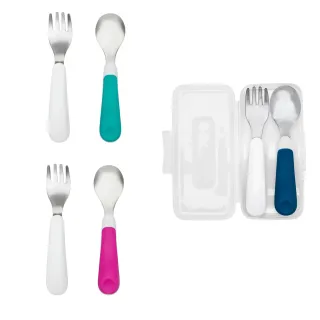 美國OXO tot 寶寶握叉匙組 副食品湯匙 不鏽鋼餐具 學習湯叉 學習餐具 寶寶餐具 附收納盒 歷史價格詳細信息