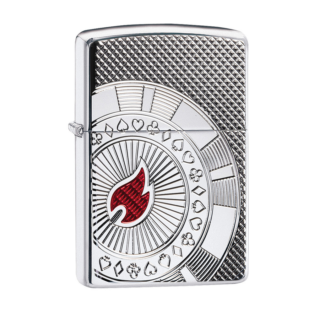 ZIPPO 火焰撲克籌碼(加厚版)防風打火機  Armor加厚版 49058 歷史價格詳細信息
