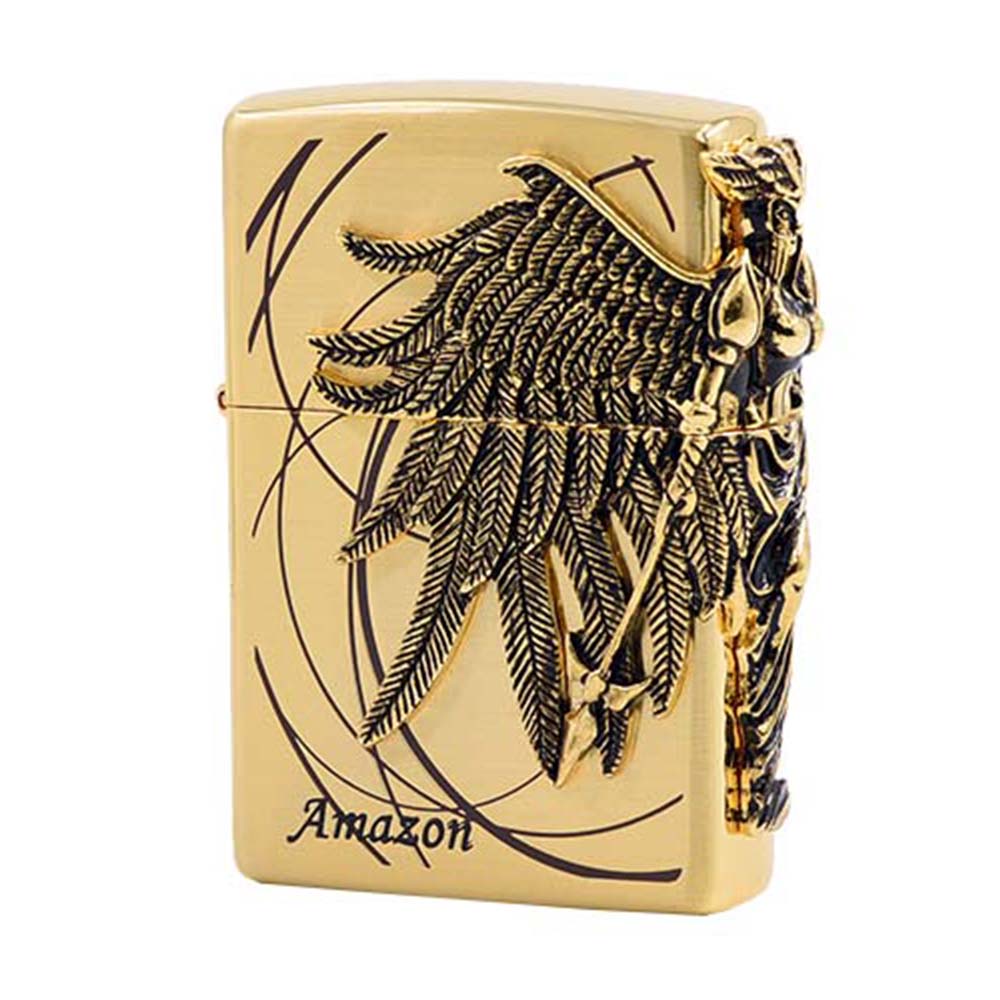 ZIPPO 亞馬遜女戰士(金色)防風打火機 韓國設計  ZA-1-36A 歷史價格詳細信息
