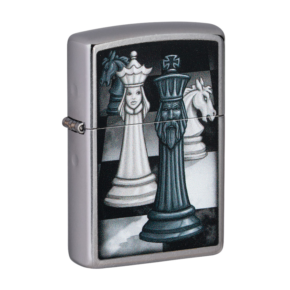ZIPPO  西洋棋盤(黑銀+亮金)防風打火機 日本設計 ZA-3-145A 歷史價格詳細信息