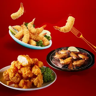 【海揚鮮物】炸物三寶酥脆蝦球(170g/包)/黃金魚塊(200g/包)/福氣鱈魚排(200g/包)-6包免運組 歷史價格詳細信息