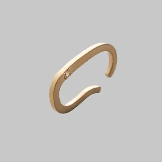 【ete】LINER CUFF時尚個性單耳釦(粉霧金色) 歷史價格詳細信息