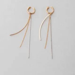 【ete】雙色搖曳圈型夾式耳環 歷史價格詳細信息