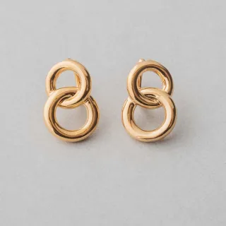 【ete】簡約摩登綿延耳釦(鉑金色 金色 米金色) 歷史價格詳細信息