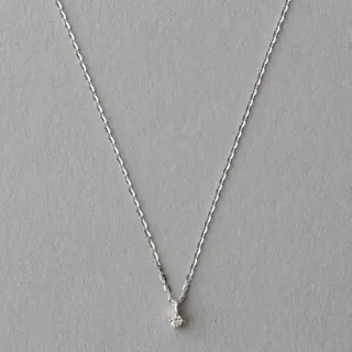 【ete】K10WG 層疊閃耀I字鑽石項鍊(白金色) 歷史價格詳細信息